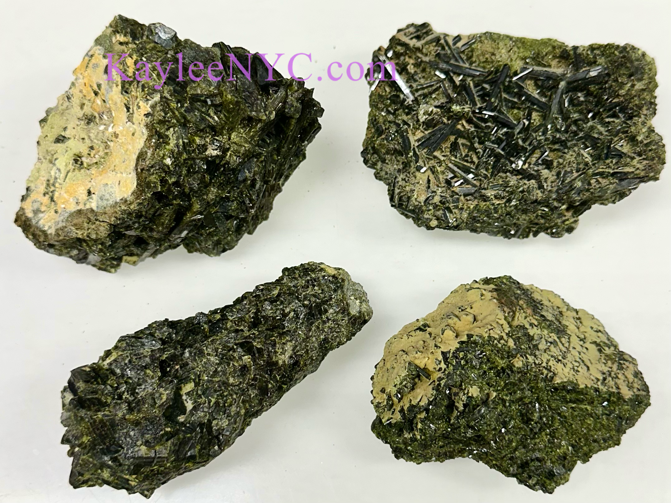 KayleeNYC - Wholesale Spiritual Stone/Crystal - 2 lb Natural Raw Epidote Crystals Healing Energy 1