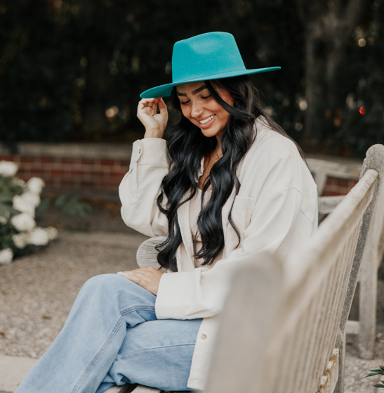 American Hat Makers - Vente Chapeau en feutre – unisexe - Chapeau Fedora Rancher à bord plat en feutre de laine 100 %76