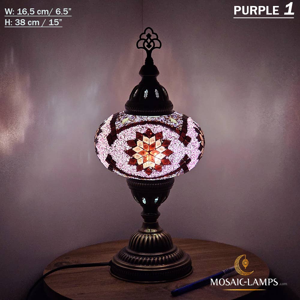 Mosaic Lamps - Vendita all'ingrosso Lampada da scrivania/d'accento - Lampada da tavolo grande a globo con mosaico turco, Marrakec, oltre 10 colori65