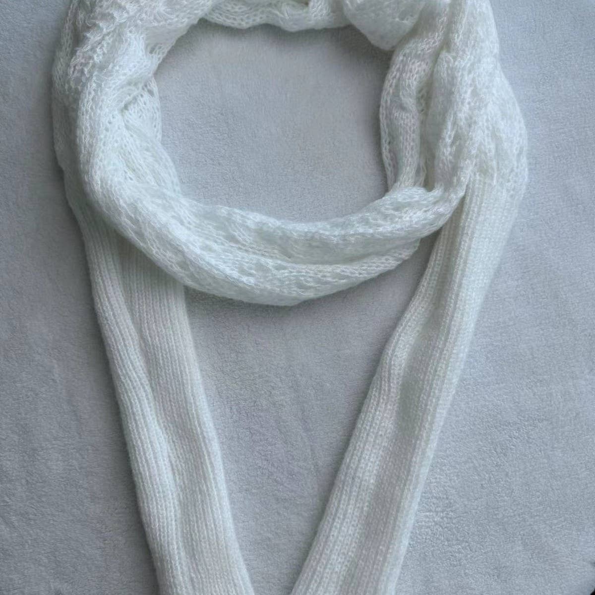 NINEXIS - Vente Écharpe – femme - CWASC1793_ÉCHARPE CREUSE TORSADÉE À COL CHÂLE À MANCHES LONGUES13