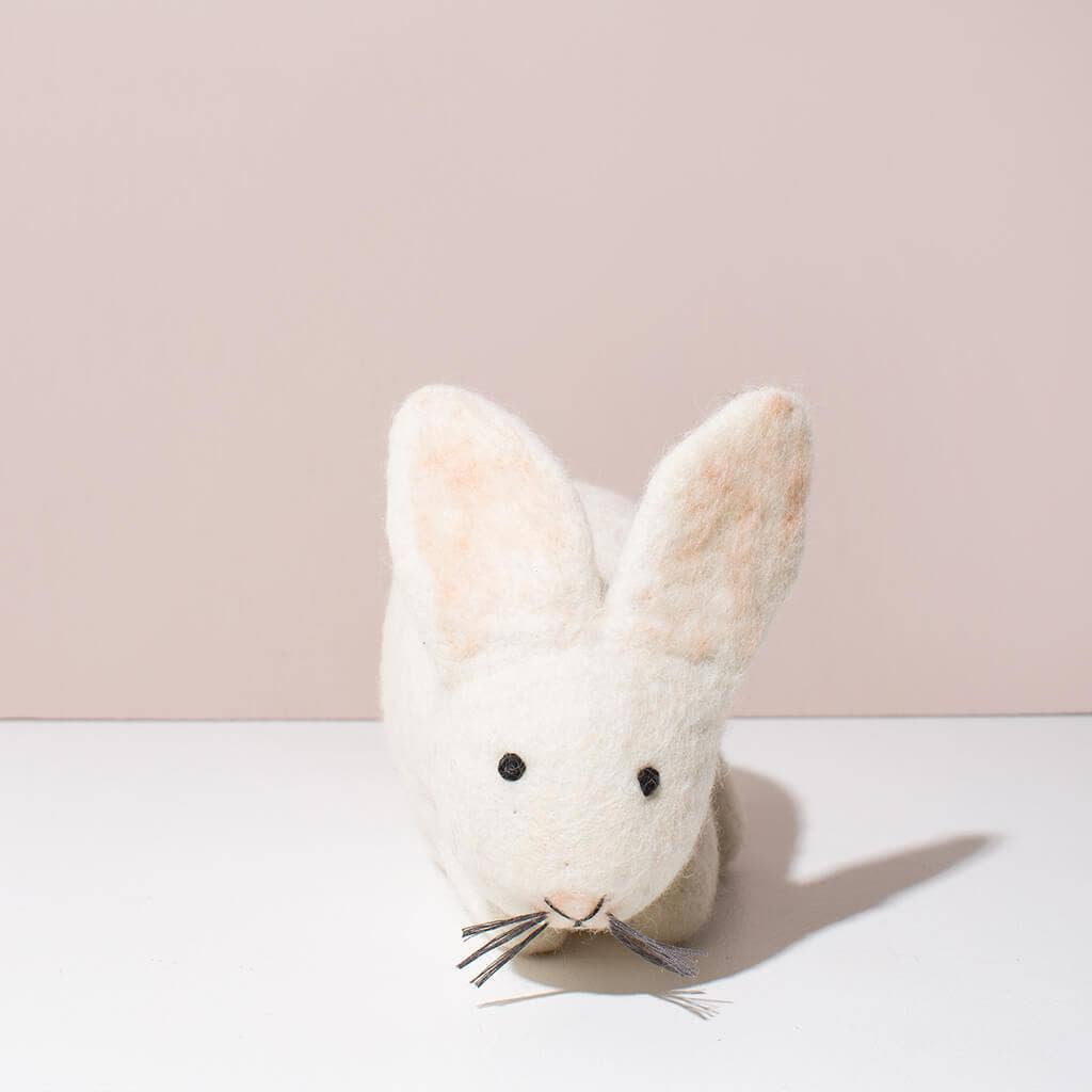 MULXIPLY - Wholesale Stuffed/Plush Toy - Kids & Baby - Hand Felted White Bunny1