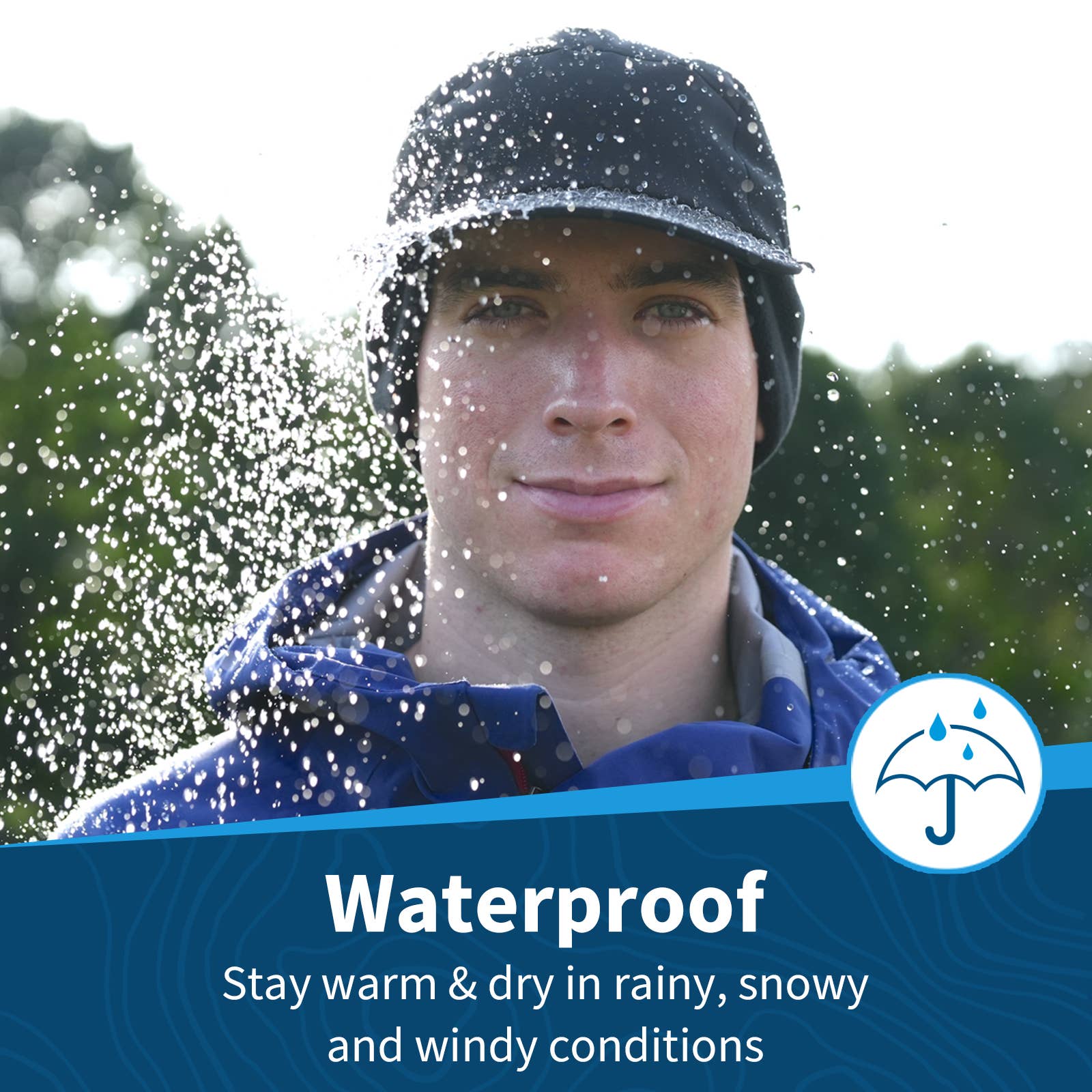 TrailHeads - Venta al por mayor Gorro de lana - Hombre - Gorro de lluvia para hombre, gorro para exteriores, Storm Runner3