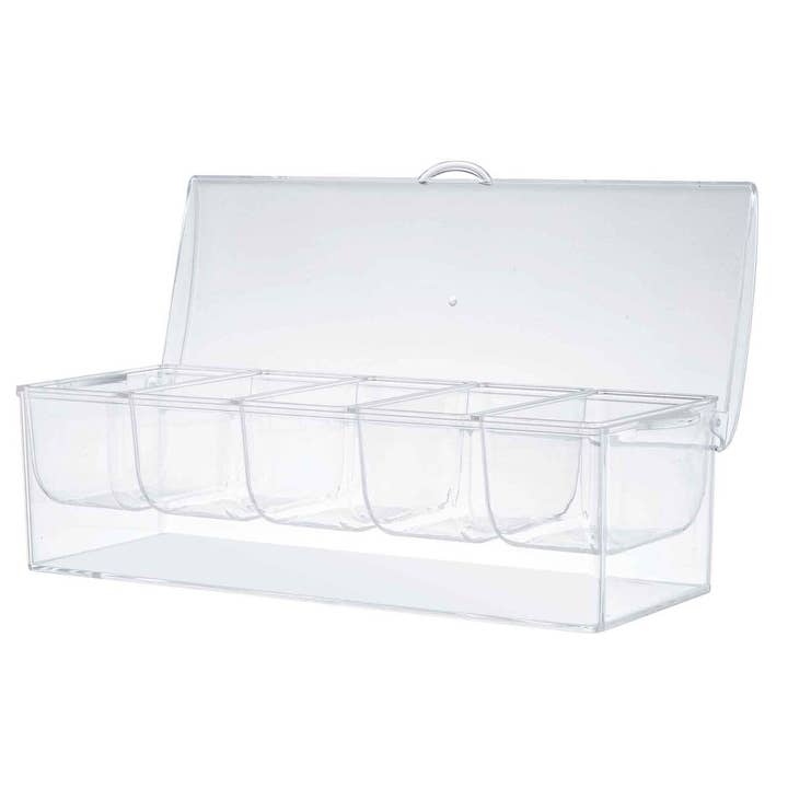 TableCraft Products Company - Wholesale Condiment/Dip Bowl - Chiller Collection 5 Compartment Condiment Dispenser2