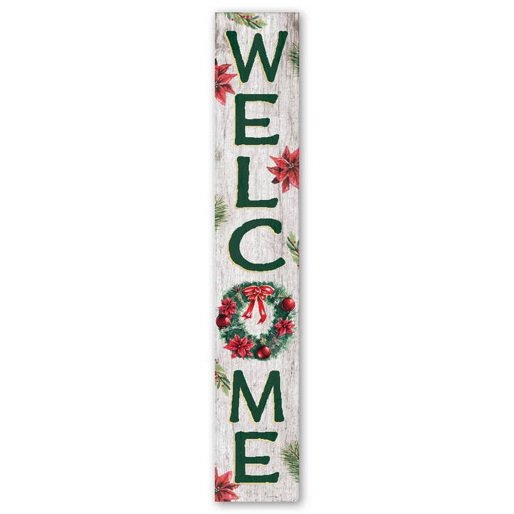 Welcome w/ Christmas Wreath - Porch Board™ for wholesale by ST Creations