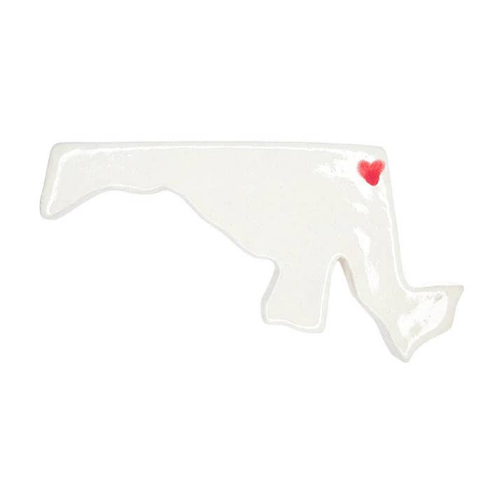 Elktown Ceramic Magnet for Fridge - Handcrafted Maryland State Decor Gift for wholesale by AO Clay