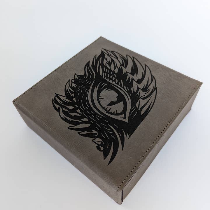 NTSD Gaming and Bookish Goods - Wholesale Dice - The Roving Eye - D&D - Vegan Leather Dice Box