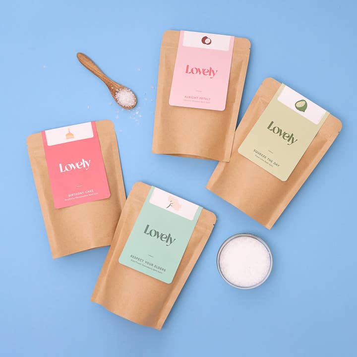 Lovely Skincare - Wholesale Bath Salts - Bath Salts - Respect Your Elders -Elderflower and Gooseberry