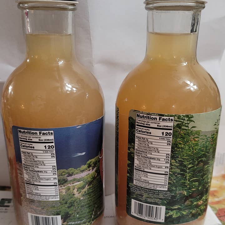 ALLVIEW ORCHARDS - Venta al por mayor Zumos de fruta - Sidra Sale-Honeycrisp de manzana y pera, botella de vidrio de 16 onzas, órgano