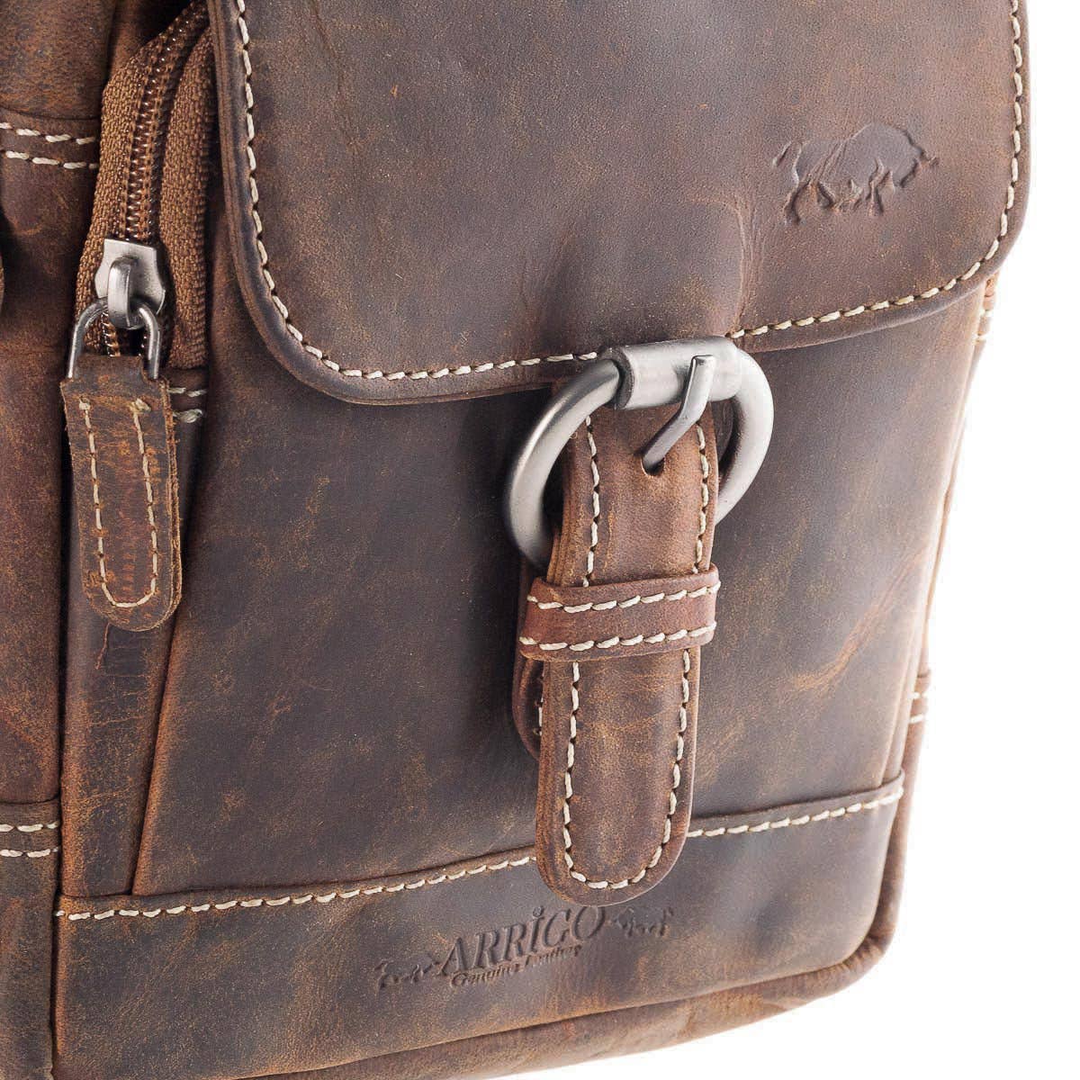 Arrigo – wholesale Axelremsväska – Unisex – Kompakt unisex axelväska i buffelskinn, 3 färger2
