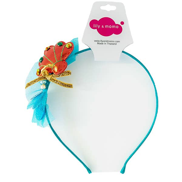 Lily and Momo - Wholesale Haarband - Kinderen - Seashell hoofdband - oceaanblauw1