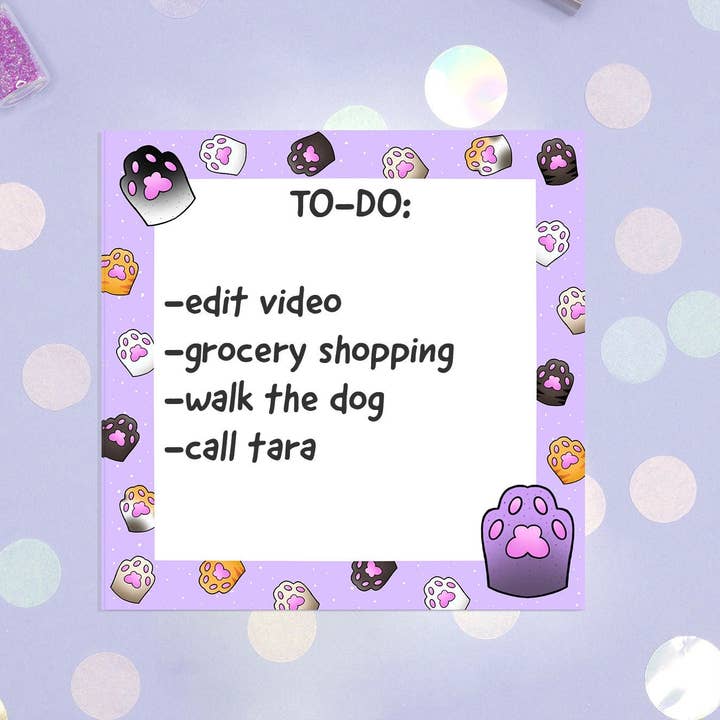 LorenaxAngelina - Wholesale Notepad - Cat Paw Notepad/Cute Kawaii Toes Sweet4