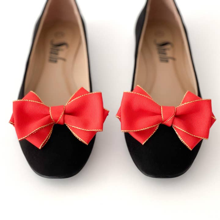 Fancy Bow Shoe Clips | 2 Colors for wholesale by Melissa Velia