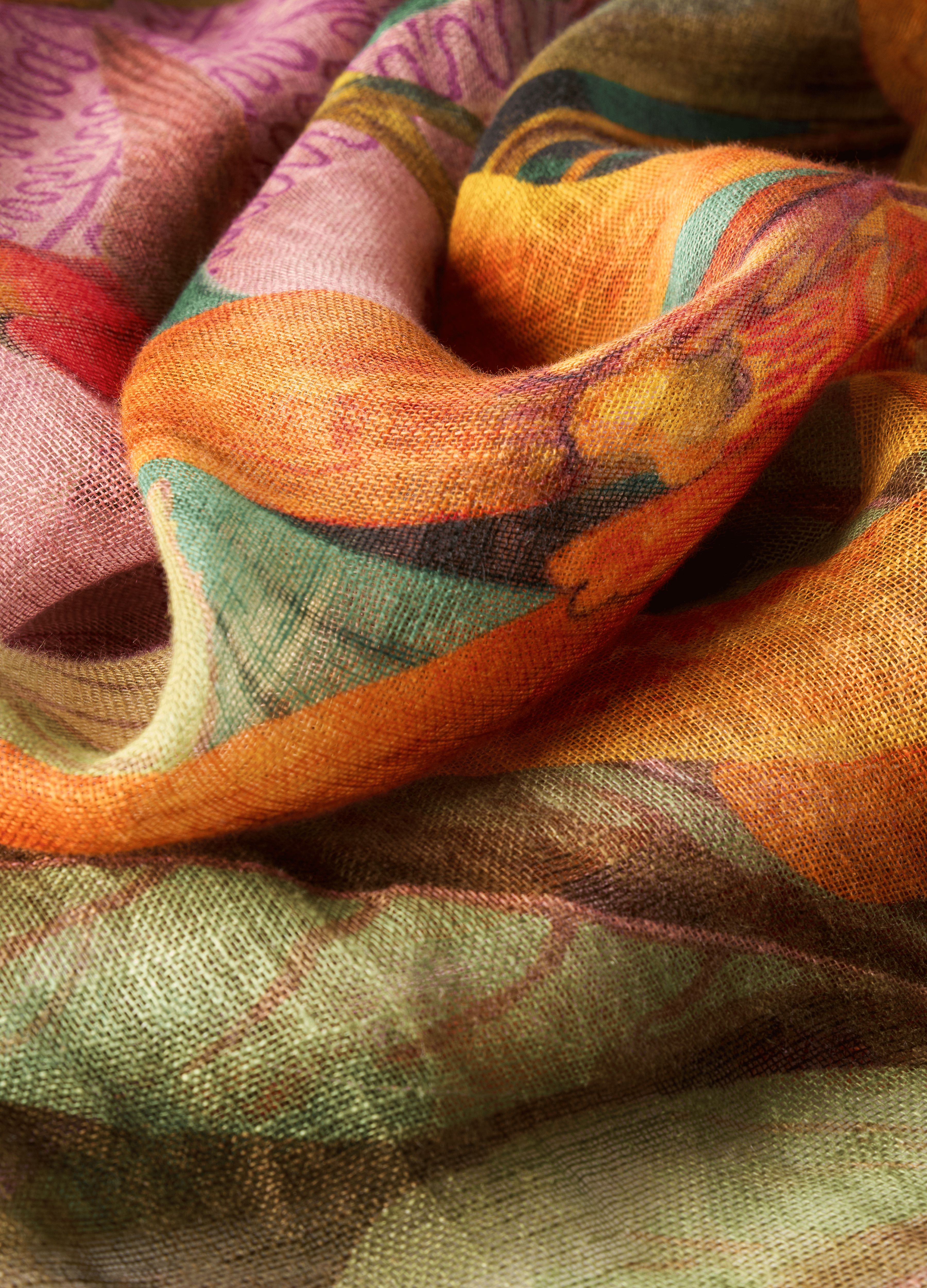 Purple Linen/Cotton Scarf - Botany Bliss - Lavender for wholesale on Faire3