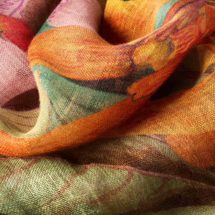 Purple Linen/Cotton Scarf - Botany Bliss - Lavender for wholesale on Faire3