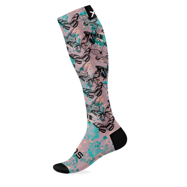 Butterflies Knee High Socks for wholesale by Sox Footwear