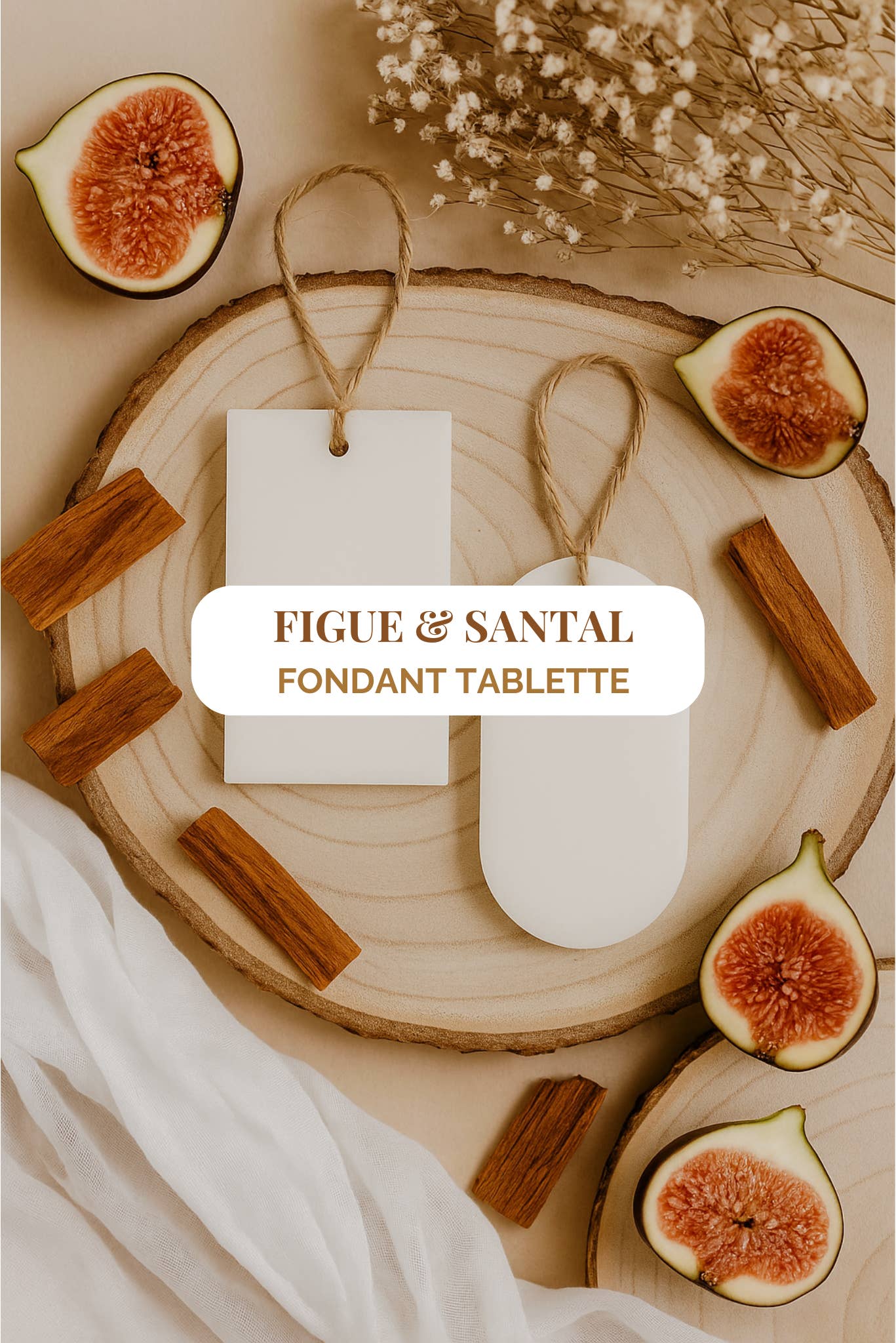 WILD CHILD Bougies & Co - Wholesale Wax Melt - “Fig & Sandalwood” Fragrant wax tablet 10h