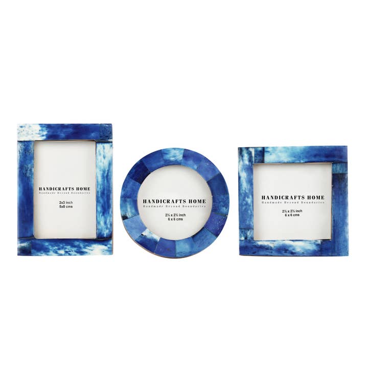 Baby Photo Frames Set of 3 Pieces Blue for wholesale on Faire