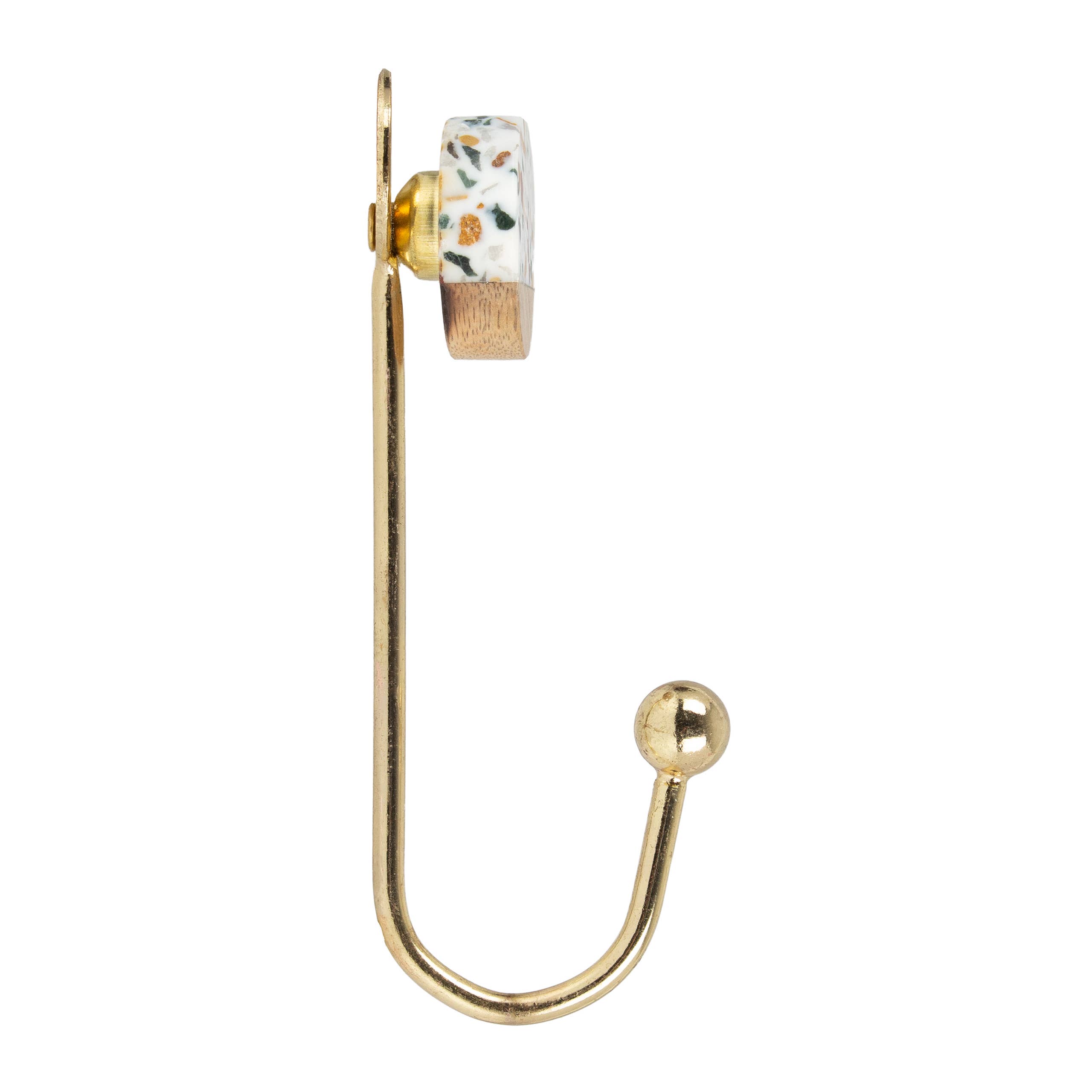 Wood Resin Set of 2 Wall Hooks Multicolour for wholesale on Faire3