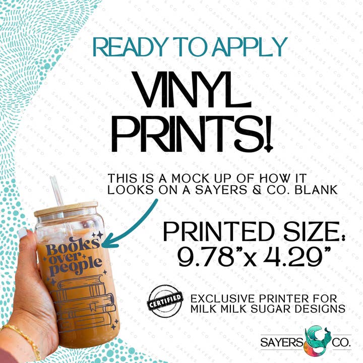 Sayers & Co. - Vente Transfert pour sublimation - Impression imprimée par sublimation ou impression sur vinyle : impression par sublimation pour enseignants de 16 oz, certifiée Milk Milk Sugar