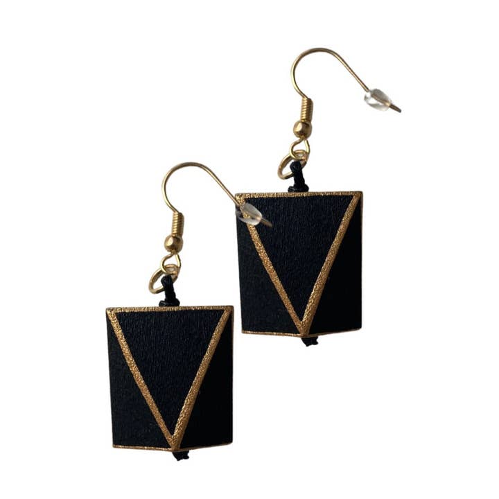 Bijondo - Wholesale Dangle Earrings - Andorra Wooden Metallic Earrings0