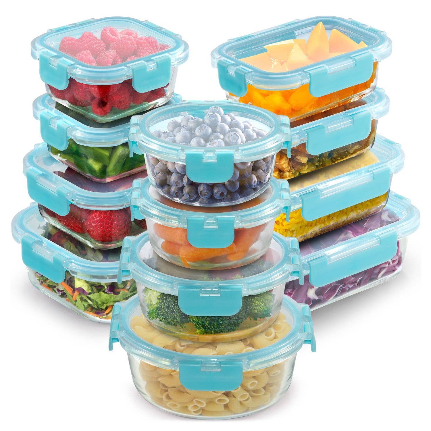 Zulay Kitchen – Engroshandel Madbeholder – Glas madopbevaringsbeholdere med låg – 12-pak9