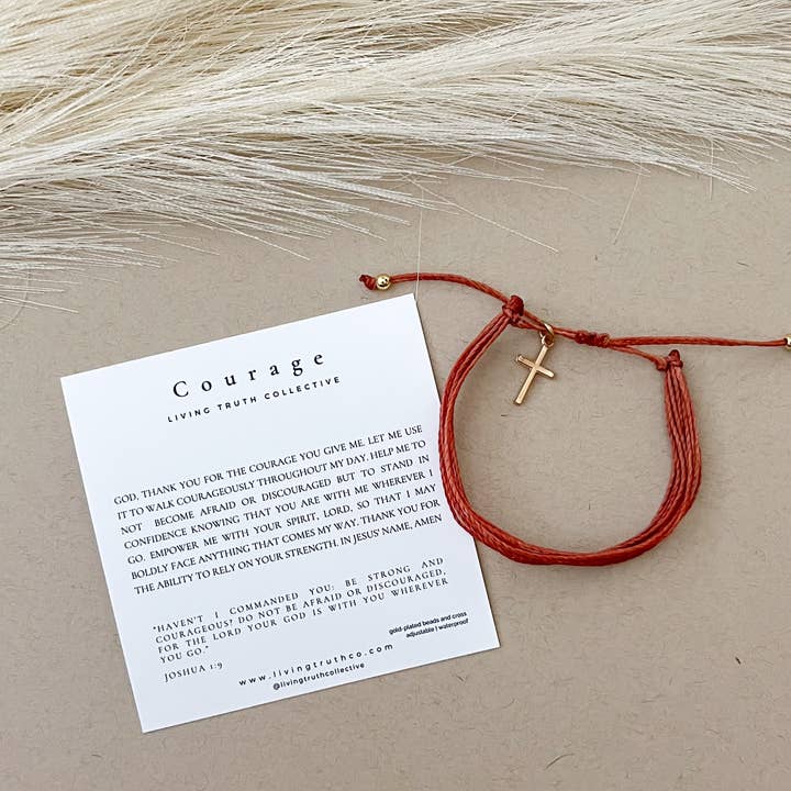 Living Truth Collective - Wholesale Woven/Braided Bracelet - Courage1