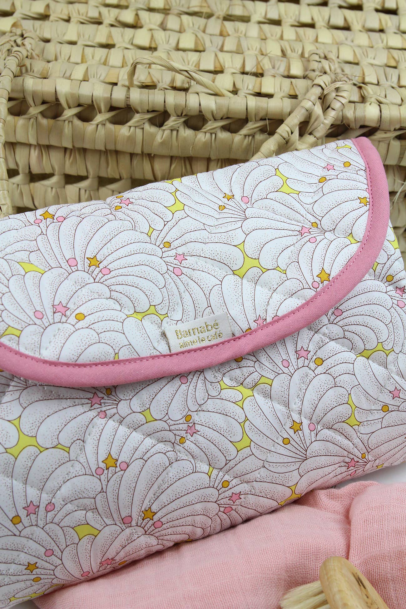 BARNABÉ AIME LE CAFÉ - Wholesale Changing Mat/Pad - Baby - Liberty® fabric and PVC baby changing mat1