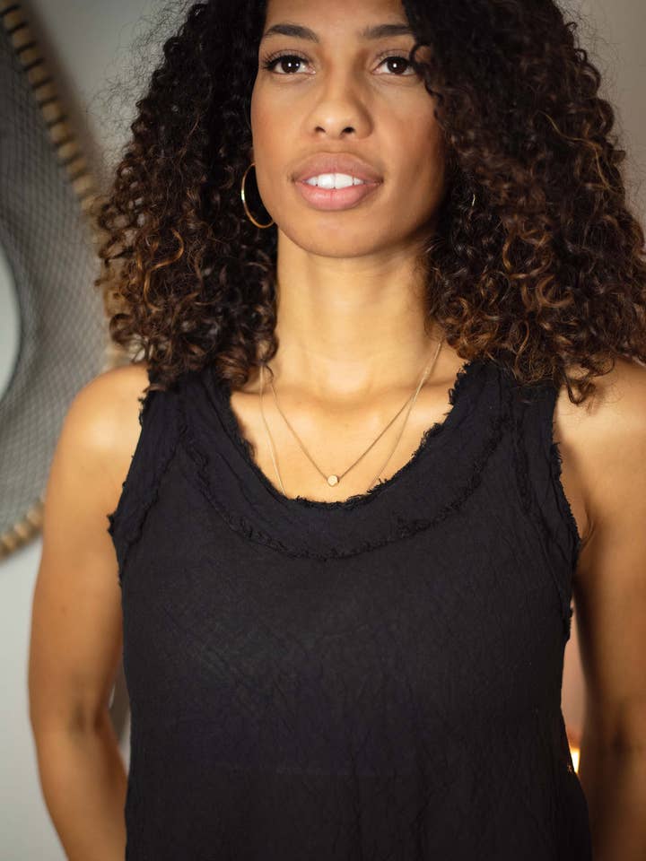 Canotta in garza per la vendita all'ingrosso da parte di Cotton Flower Clothing