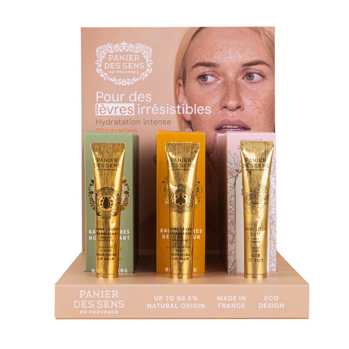 Lip Balm Display 15ml for wholesale by Panier Des Sens