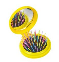 Curious Minds Toys - Vendita all'ingrosso Spazzola/pettine - 1 spazzola per capelli pieghevole compatta con specchio4