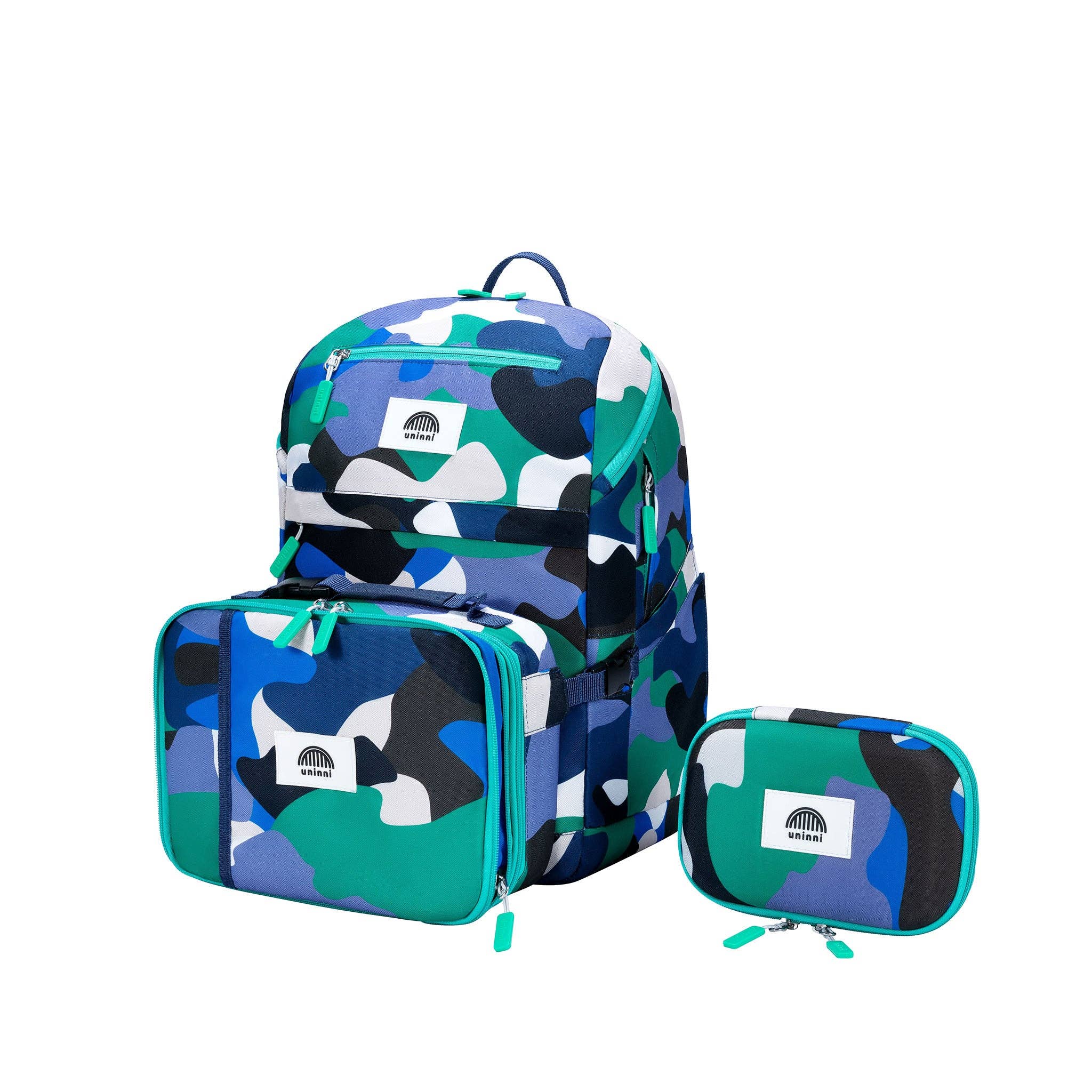 Ellis Lunch Bag - Camo Kid Blue/ Green for wholesale on Faire3