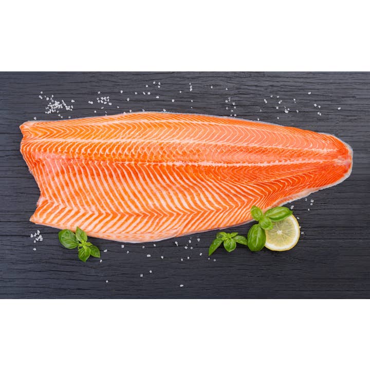 Salmon Fillet, For Sushi, Chilean, Frozen - 4/5 lb Side EACH for wholesale by All Fresh Seafood