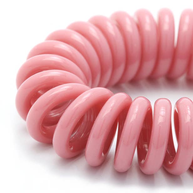 Inca UK – wholesale Hair tie – Spiral hair elastics - Neutrals - Card of 4 - 9mm Thick2