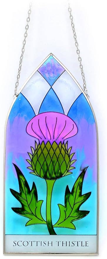 Dublin Gift Company – wholesale Suncatcher – Scottish Thistle Gothic Panel3