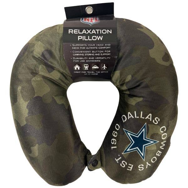 St. Louis Wholesale LLC - Wholesale Travel Pillow - Dallas Cowboys Camo Design - Travel Relaxation Pillow