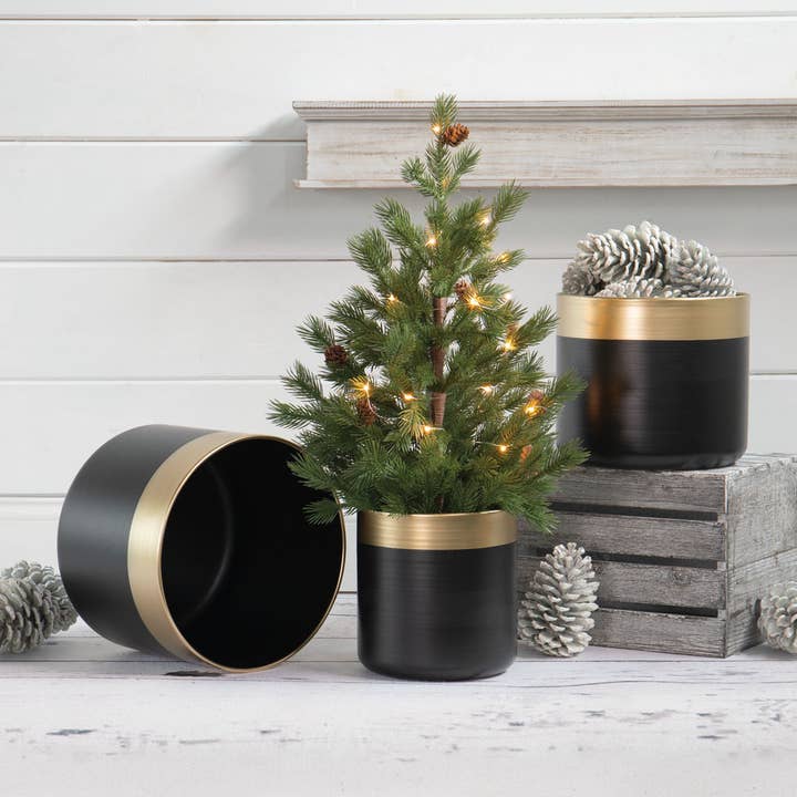 Willow Group - Wholesale Plant Pot - S/3 TIN PLANTERS