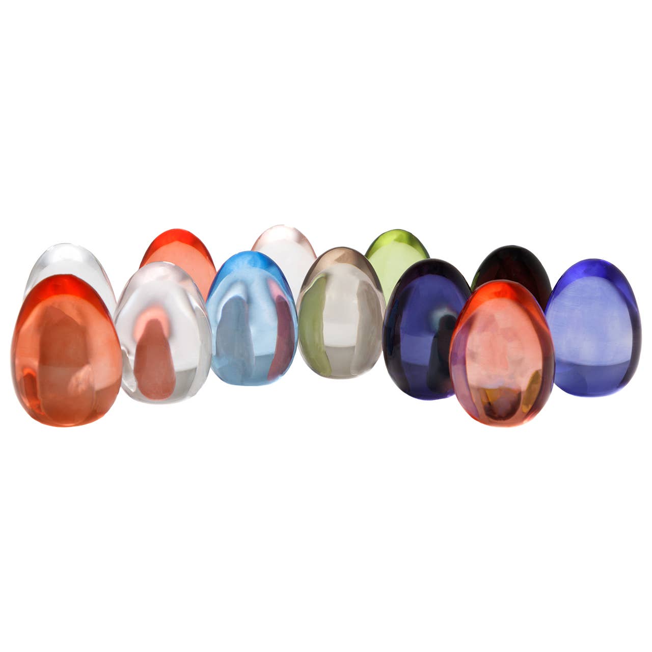 Kavana Decor by The Import Collection - Wholesale Decorative Tabletop Object - Chroma Acrylic Eggs -Set 125