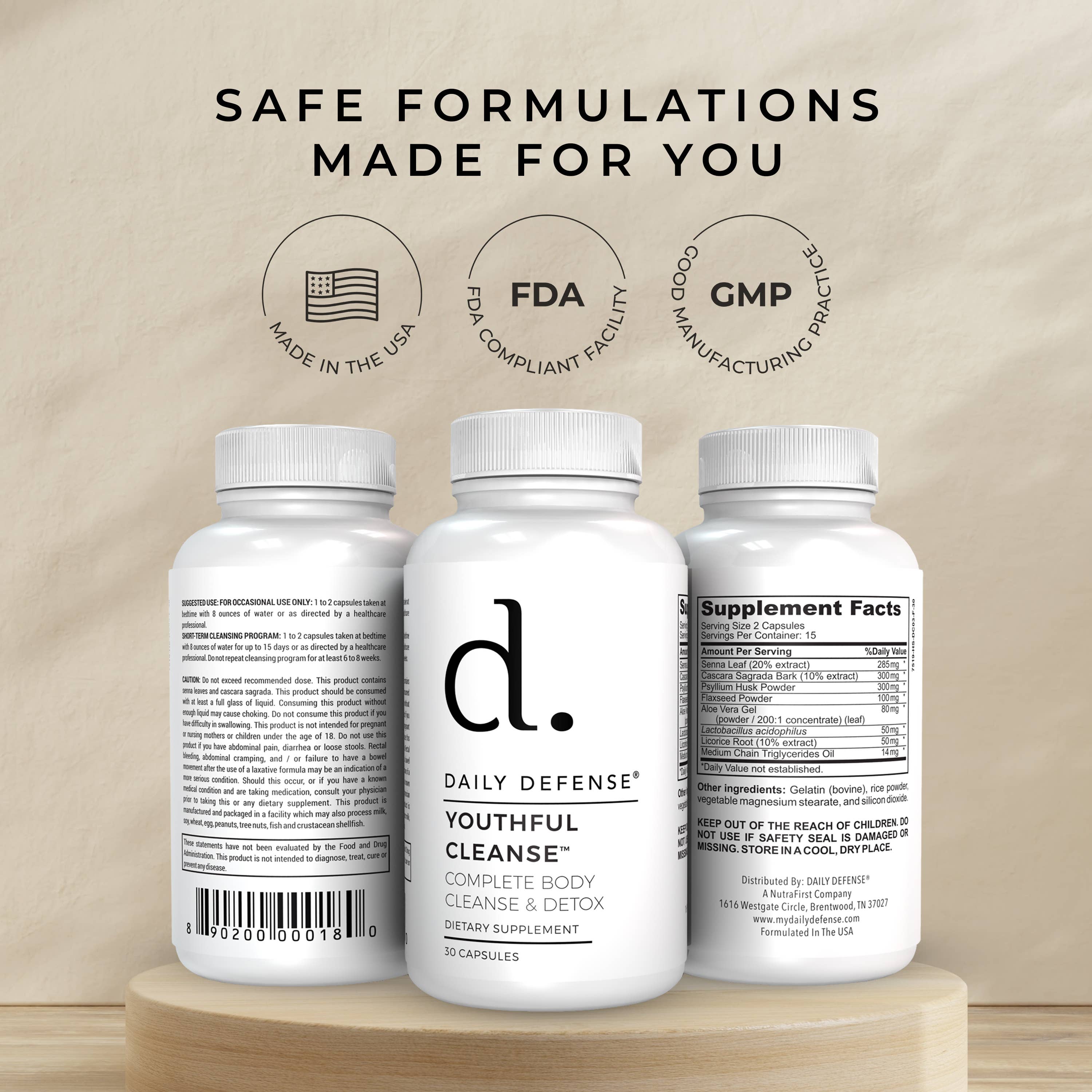 DAILY DEFENSE - Wholesale Oral Supplement/Vitamin - YOUTHFUL CLEANSE Complete Body Cleanse & Detox7