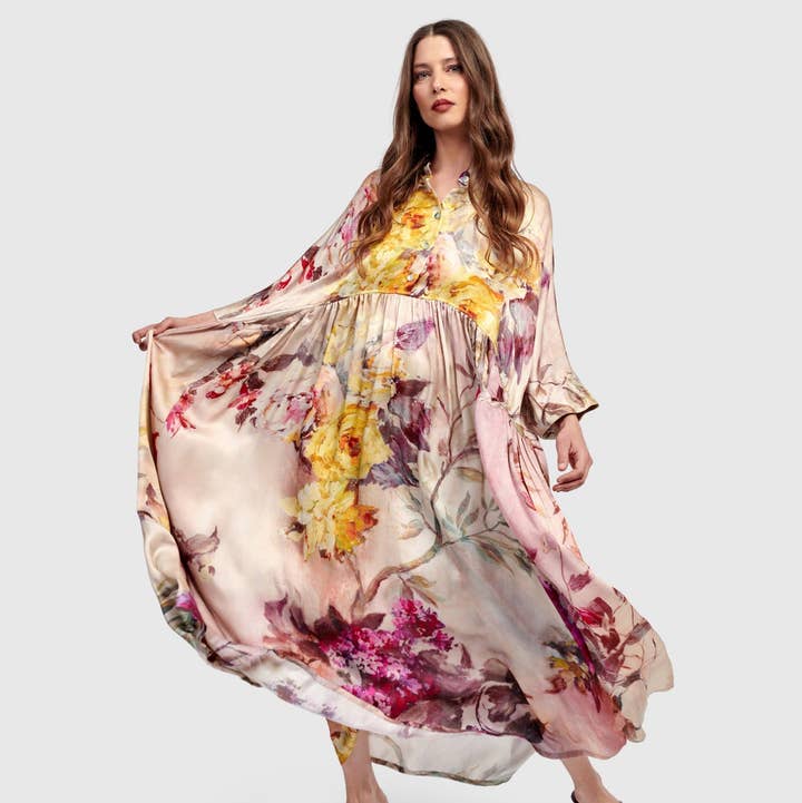 Dionne Maxi Dress, Floral for wholesale by Alembika
