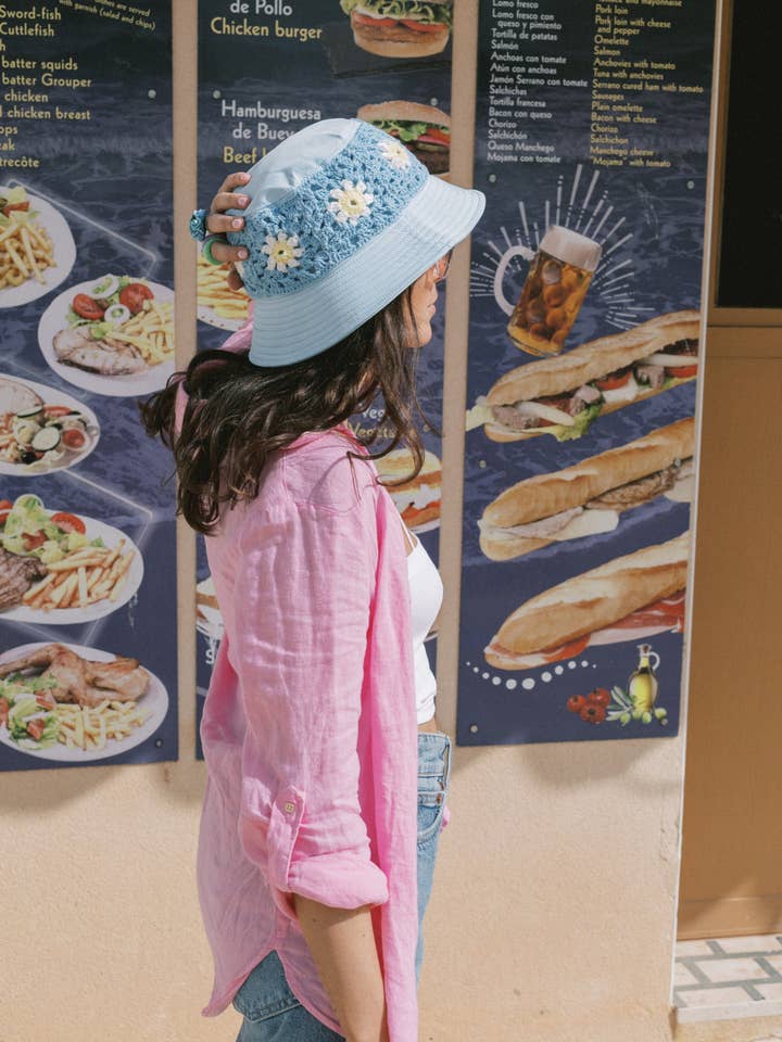 CHAPEAU MANUELA BUCKET - BLEU pour la vente par CROIXET