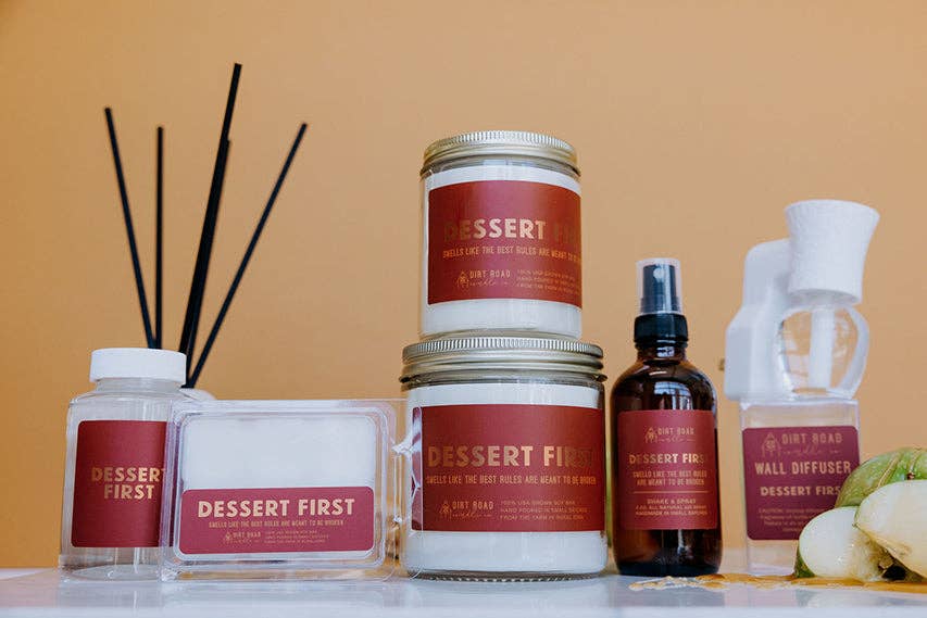 Dirt Road Candle Co - Wholesale Jar/Filled Candle - Dessert First Candle4