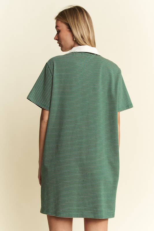 JADE BY JANE – wholesale Dress – Women's – PLUS SIZE PIN STRIPE BUTTON DOWN DRESS3