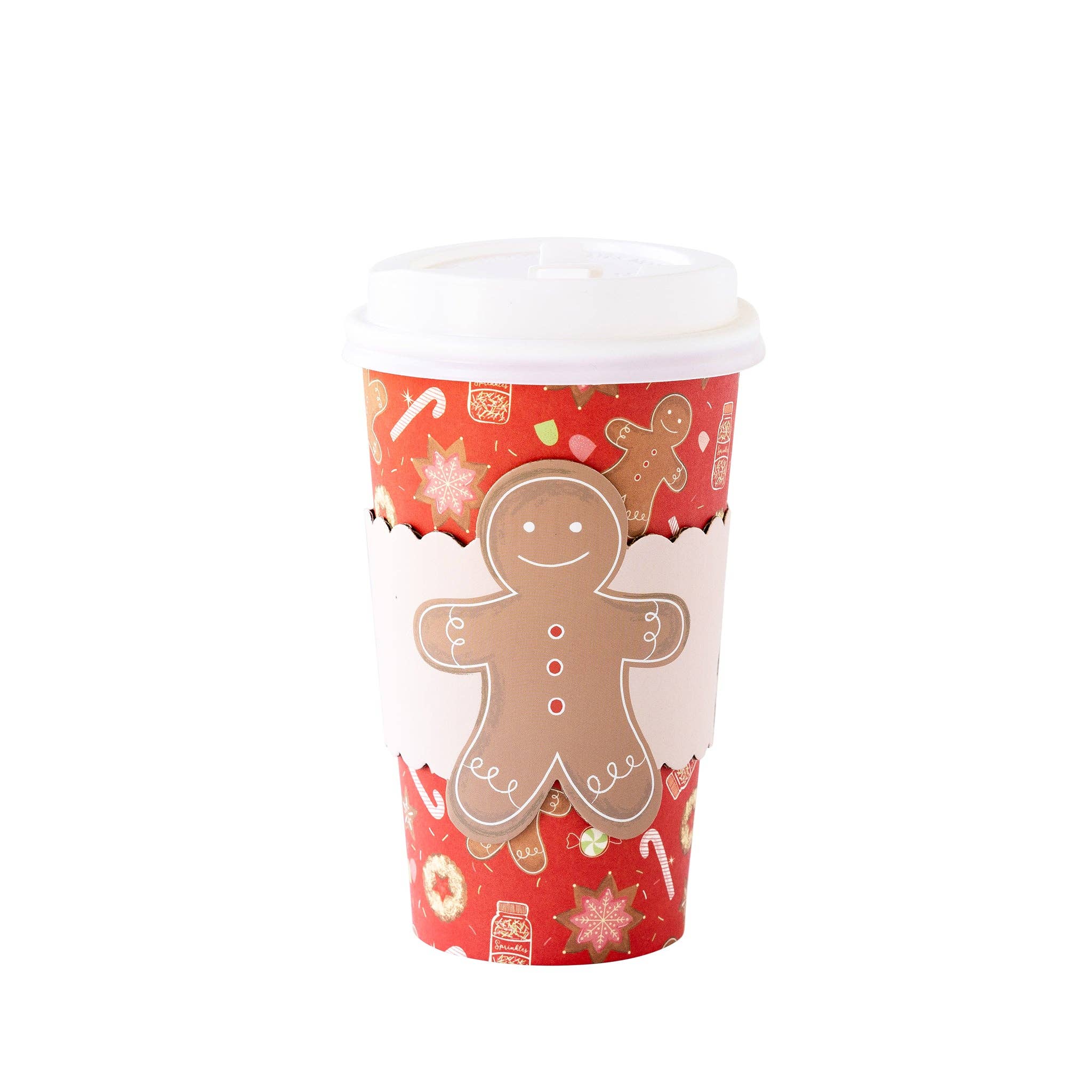 My Mind’s Eye - Wholesale Disposable Cup - PLTG251A - Gingerbread Man To-Go Cups 8 ct2