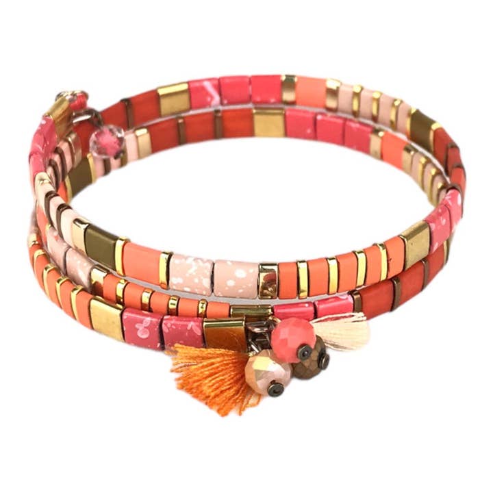 BRAZALETE DE HEMATITE ORANGE PASSION para venta al por mayor de melizijewelry