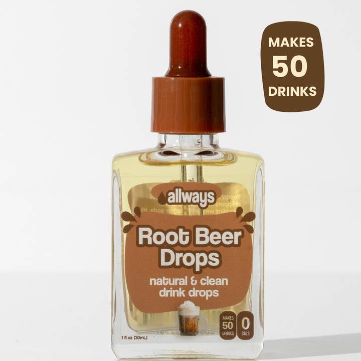 Root Beer Water Drops, Natural Flavor, 1 oz, 50 Servings for wholesale by Allways Drops