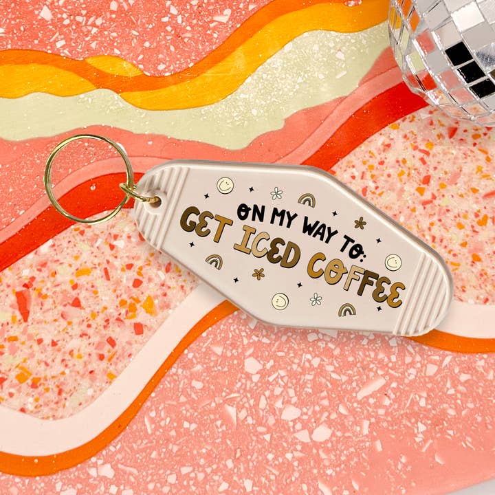 Op weg naar een sleutelhanger voor ijskoffie voor wholesale door amarieacreates