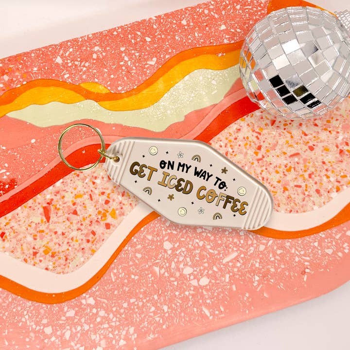 Llavero Camino a por un café helado para venta al por mayor de amarieacreates