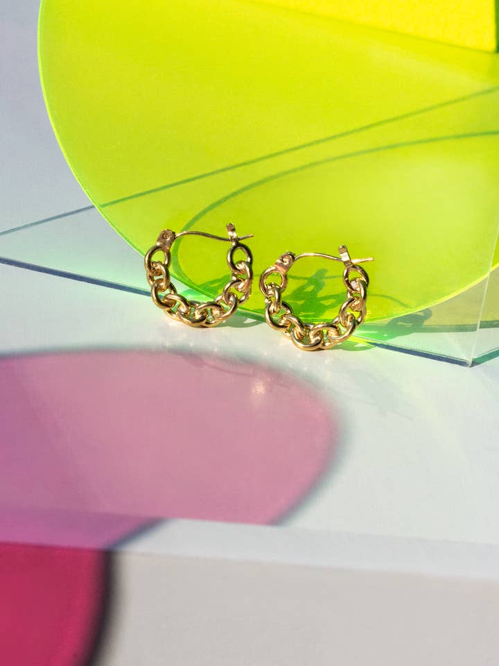 Gold Catena Hoops for wholesale by MOMO metals