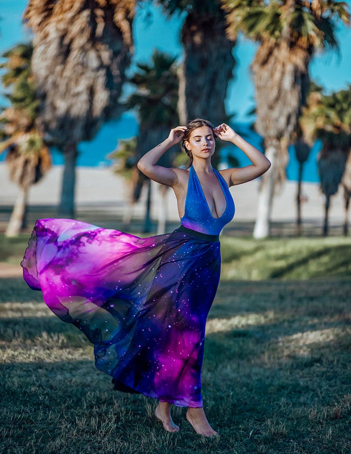 nebula maxi skirt green