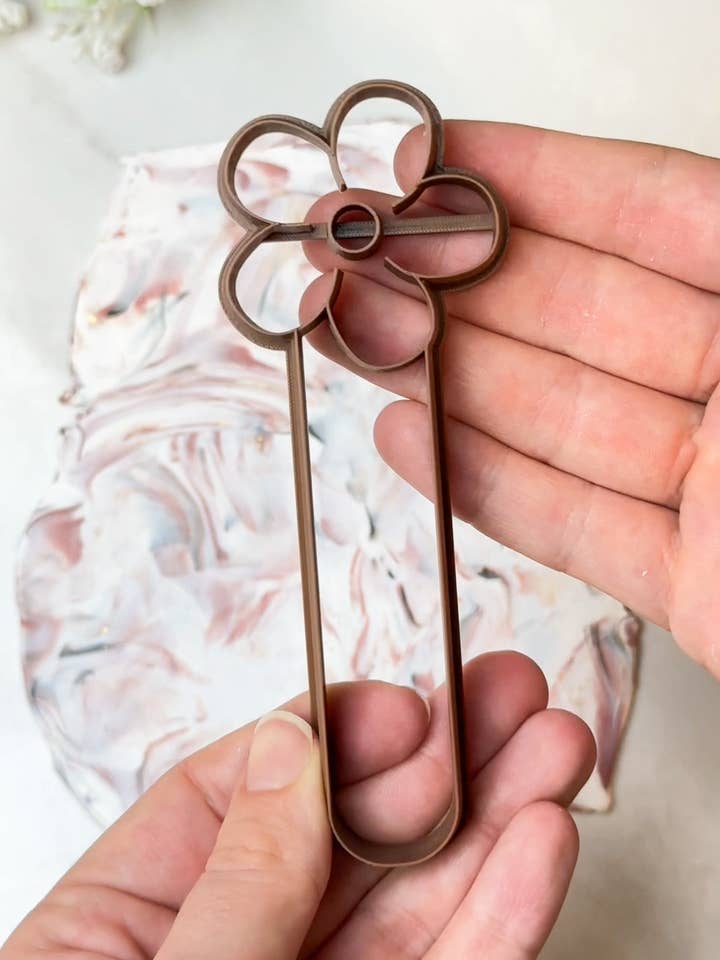 Cortador de arcilla para marcapáginas con flores para venta al por mayor de Tera Clay